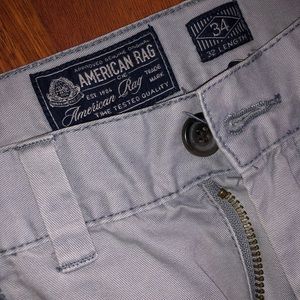 American rag gray chino pants mens Sz 34 x 32